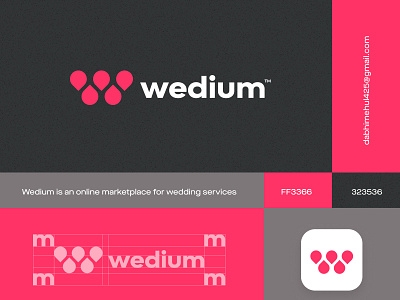 Wedium logo branding branding and identity design designer logo logodesign typography vector