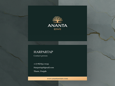 Ananta estate business card brand and identity brandidentity branding businesscard card design identity design illustration logo logo design logodesign visiting card