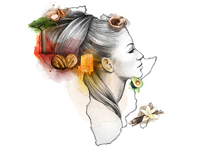 Women's Health - Africa art beautiful beauty draw drawing fashion girl illustration illustrator pencil style watercolor woman