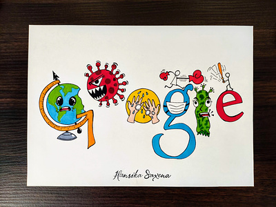 Google doodle for Covid-19 animation art artist branding design doodle doodleart drawing flat google icon illustration logo minimal sketch typography ui ux vector