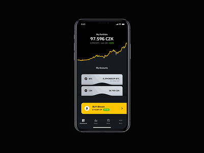 Bitstock interaction animation bitcoin concept crypto crypto wallet cryptocurrency dark dashboard interaction design ios ios app iphoneapp microinteraction realproject ui