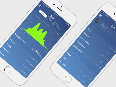 FitBit redesign concept app application concept graphs in ios progress redesign sketch stats work workinprogress