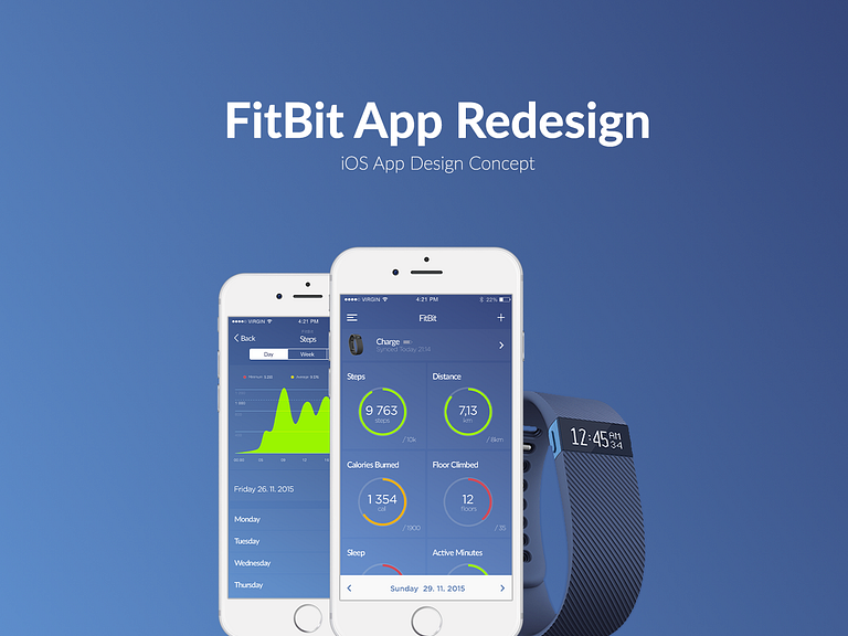 Fitbit redesign concept - Behance case study by Lukáš Nádvorník on Dribbble