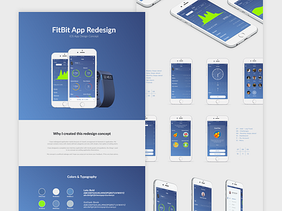 Fitbit redesign concept - Behance case study 