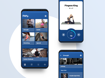 Fitify beta version android fitness gym material mobileapp ui ux workout workouts