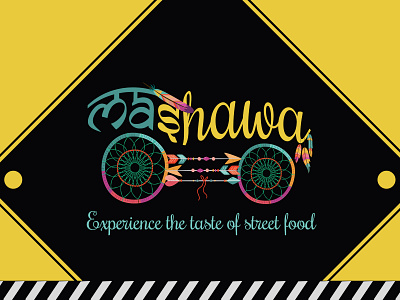 Indian Restaurant Logo Bohemian style