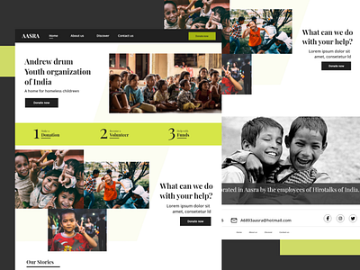 Orphanage website. design illustration typography ui ux vector web website website design