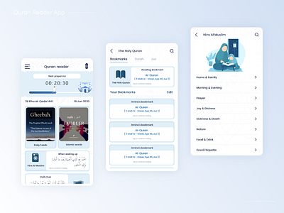 Quran Mobile Application - I design flat graphic design minimal ui ux