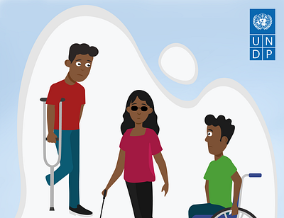 "Youth with Disabilities" UNDP Solomon Islands artwork design digitalart illustration poster undp united nations vector vector art