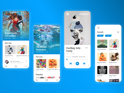 Feelic | A Music player for musicians and visual artists. app design minimal pro product productdesign ui ux