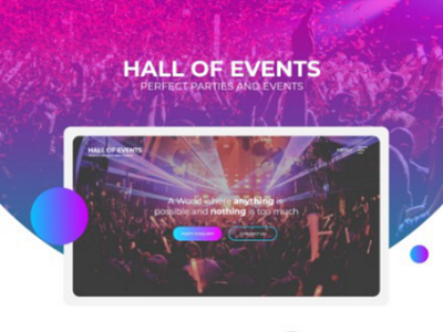 Hall of event ui ux