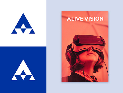 Alive Vision Logo Symbol branding design geometric design icon logo logotype design minimal poster symbol vector