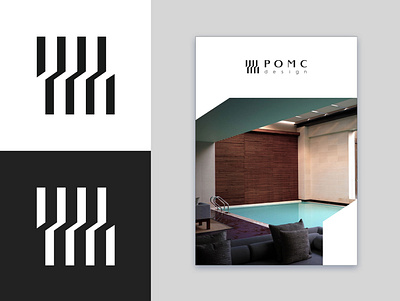 POMC Logo Design branding design geometric design icon logo logotype design minimal symbol vector