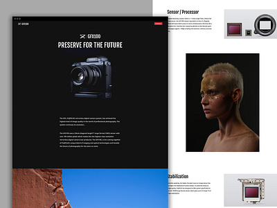 Fuji GFX100 Landing Page