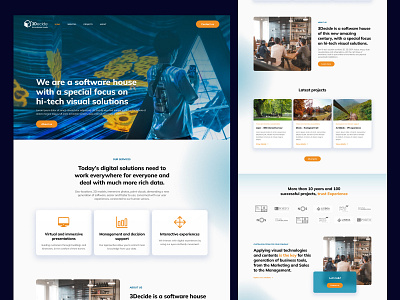 Landing Page for Tech Company design landing page minimal ui uiux ux webdesign