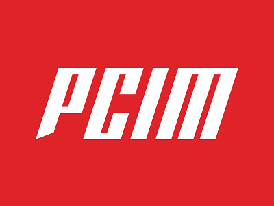 PCIM Logo Typography adveristing bold font branding brutalist design geometric design logo logotype design typography vector