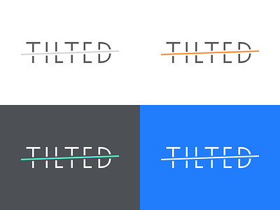 Tilted Wordmark branding letters logo wordmark