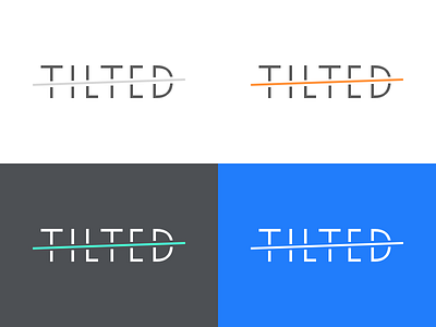 Tilted Wordmark branding letters logo wordmark