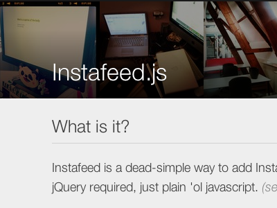 Instafeed.js css download free github instagram javascript open source plugin side projects