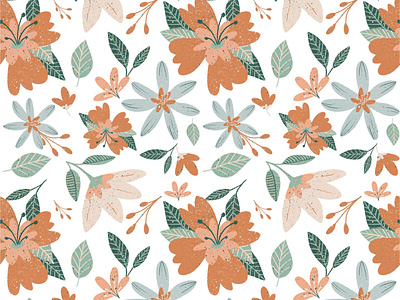 Soft Textured Floral Pattern Illustration