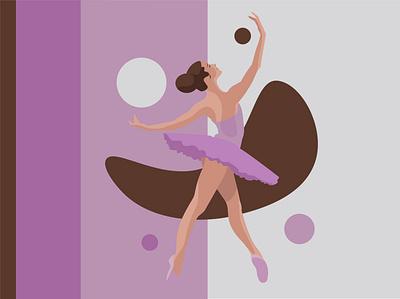 The Dancer art ballerina ballet ballet dancer dance dancer illustration illustrator soft vector vector art