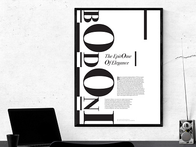 Bodoni Type Poster bodoni design experiment font graphic design layout layout design mockup poster typeface