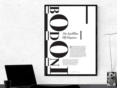 Bodoni Type Poster