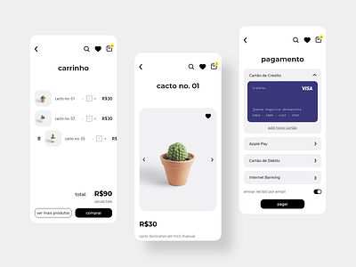 loja CUPS. ecommerce mobile ui ux