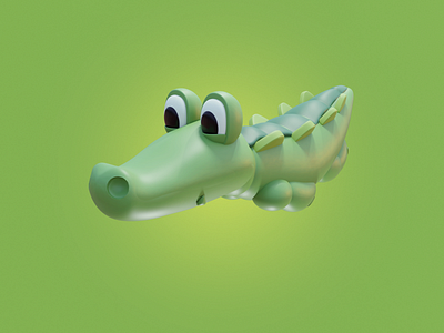 Alligator Pet Toy 3d 3dprint alligator animal blender blender3d cute cute animal design pet pets toy