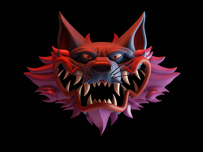 Wolf Collab 3d animal beast blender blender3d design illustration mask wolf