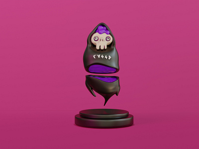 Ghost 3D 3d blender character crazy design ghost illustration pop art render scary sculpt spooky