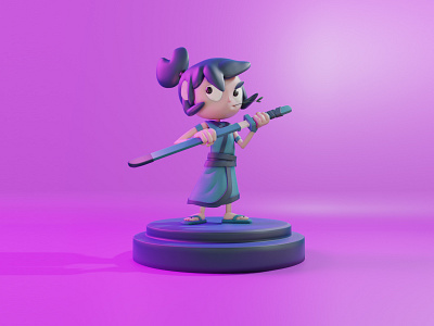 Samurai 3d blender blender3d character character design fighter illustration modelado modelo samurai samurai jack sculpture