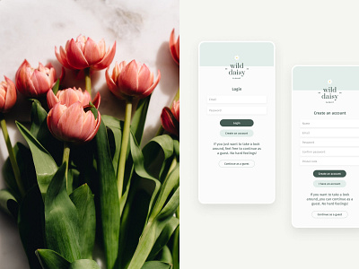 Florist App: Login Screen design login ui user experience user interface ux