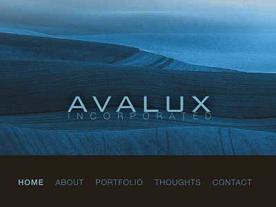 Avalux Reboot avalux blue brown classy dark footer orlando portfolio sleek web studio