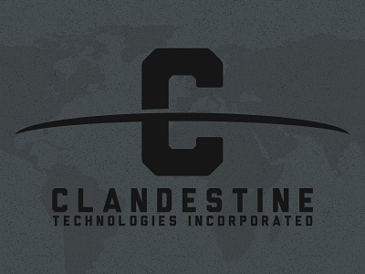 Candestine Technologies clandestine dark government logo nsa secretive stealth word mark