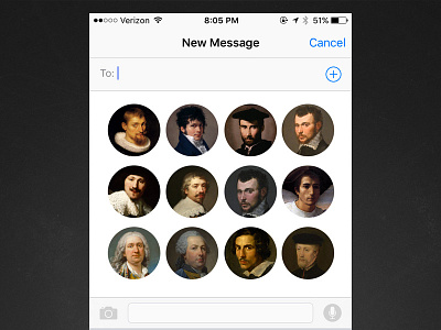 iOS New Message w/ Favorites