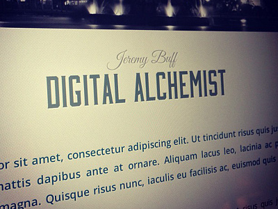 Digital Alchemist alchemist great vibes font moonshiner font portfolio slogan typography web web design web portfolio
