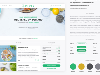Designing for Piply: Case Study case component design food healthy irish language library piply study ui visual