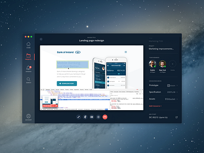 Designer/developer collaboration app collaboration desktop developer invision jira mac app video call zeplin