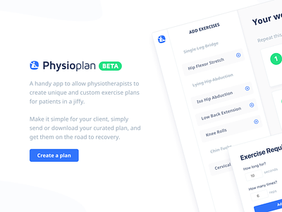 Physio Plan - Landing Page