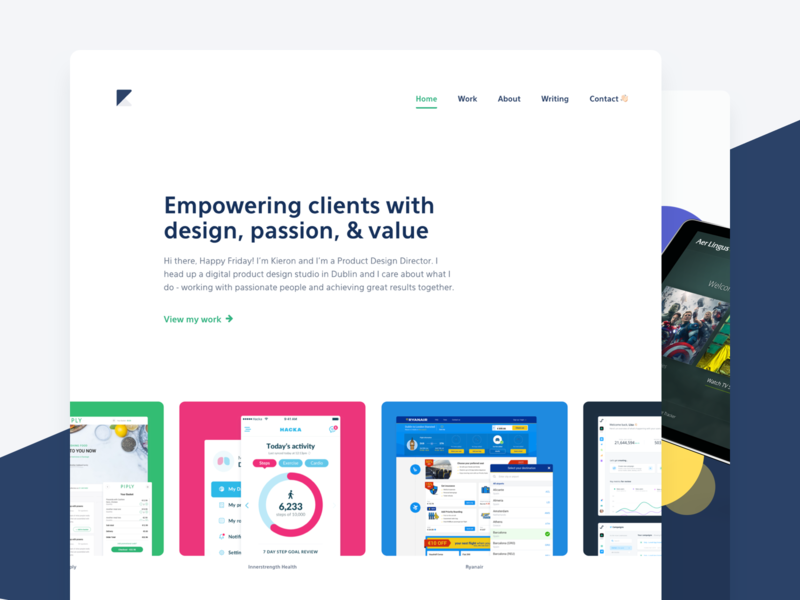Portfolio Website v3 app case study clean craft cms hacka health mobile piply portfolio projects ryanair sketch swrve tickerfit ui ux web website white