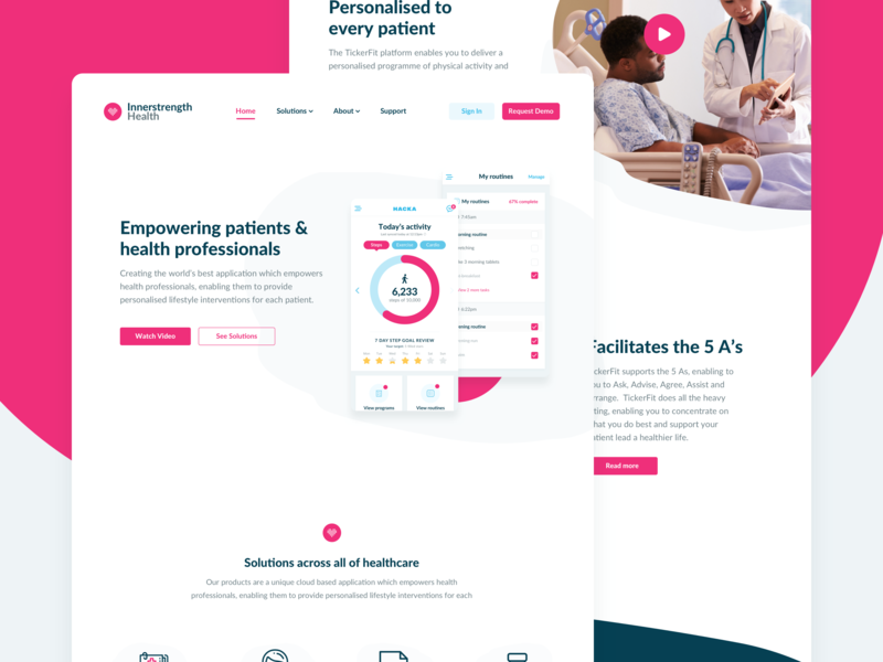 Innerstrength Health Website branding health health app healthcare marketing patient web design website