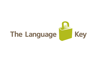 The Language Key Logo Design design flat identity logo typography vector