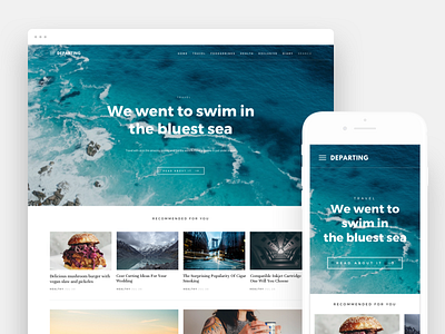 Lifestyle/Travel Magazine blog blog iphone lifestyle magazine responsive travel ui web design