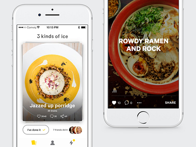 3KI v2.0 iOS App design food ios ios app mobile restaurant tinder ui ui design