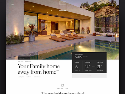 Booking Widget airbnb booking booking widget luxury serif ui design uid widget