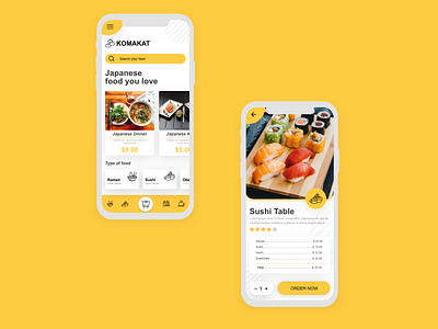 Japanese Food App design mobile mobile app mobile ui ui design ux