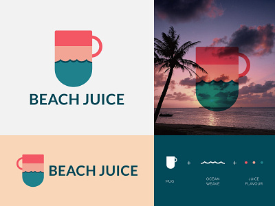 Beach Juice Modern Logo