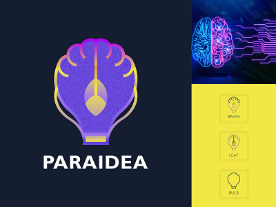 Paraidea Logo brain brainlogo brand branding companylogo creativelogo design graphic design idea illustration logo modernlogo ui ux vector