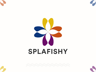 Splafishy Modern Logo bestlogo brand branding colorfullogo creativelogo design fishlogo flowerlogo graphic design logo logoexclusive modern modernlogo splash uniquelogo vector